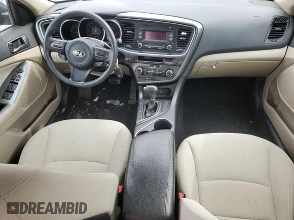 2015 Kia Optima LX with VIN 5XXGM4A76FG432993, listed as a Copart auction lot 45934855 with 206,204 mi miles and Salvage title. Bid and sale history available at DreamBid. Image 8.