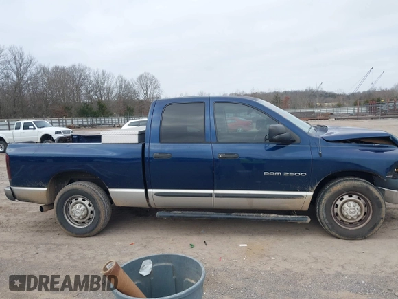 2005 Dodge Ram 2500 SLT with VIN 3D7KR28C95G742978, listed as a IAAI auction lot 41281967 with 161,544 mi miles. Bid and sale history available at carsss.com. Image 13.