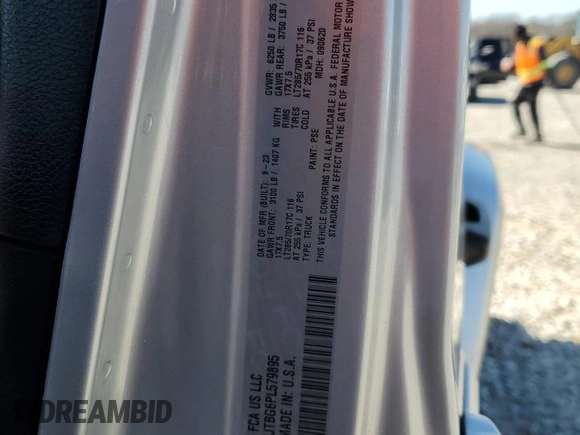 2023 Jeep Gladiator Rubicon with VIN 1C6JJTBG6PL579895, listed as a Copart auction lot 49588395 with 22,066 mi miles and Salvage title. Bid and sale history available at DreamBid. Image 12.