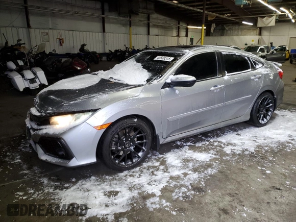 2018 Honda Civic Si with VIN 2HGFC1E56JH705069, listed as a Copart auction lot 45688515 with 134,264 mi miles and Salvage Title. Bid and sale history available at DreamBid. Image 1.