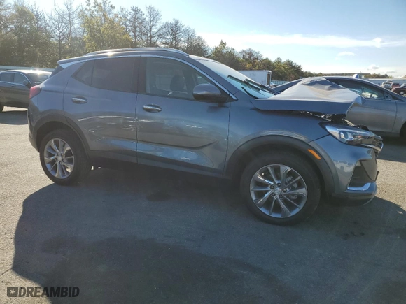 2022 Buick Encore GX Essence with VIN KL4MMGSL1NB116576, listed as a Copart auction lot 74725344 with 23,616 mi miles and Salvage Title. Bid and sale history available at carsss.com. Image 4.