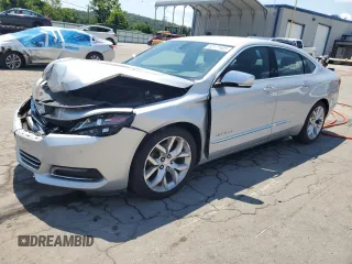 2018 Chevrolet Impala Premier with VIN 2G1125S39J9135335, listed as a Copart auction lot 62177405 with 111,894 mi miles and Salvage title. Bid and sale history available at DreamBid. Image 1.