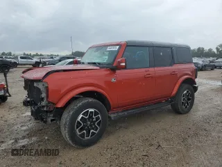 2023 Ford Bronco with VIN 1FMEE5BP2PLB61761, listed as a Copart auction lot 54497975 with 17,180 mi miles and Salvage Title. Bid and sale history available at carsss.com. Image 1.