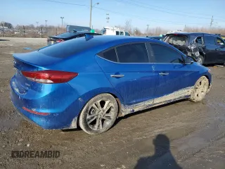 2017 Hyundai Elantra Limited with VIN 5NPD84LF2HH006608, listed as a Copart auction lot 46570005 with Not Provided miles and Salvage Title. Bid and sale history available at DreamBid. Image 3.
