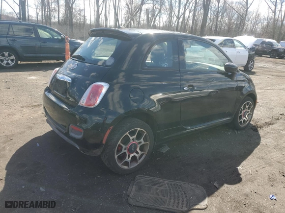 2015 FIAT 500 Sport with VIN 3C3CFFBR6FT709963, listed as a Copart auction lot 50525295 with NaN miles and Clean Title. Bid and sale history available at carsss.com. Image 3.