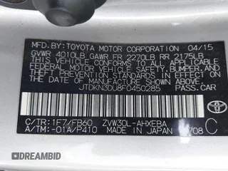 2015 Toyota Prius Four with VIN JTDKN3DU8F0450285, listed as a IAAI auction lot 41932739 with 213,675 mi miles. Bid and sale history available at carsss.com. Image 9.