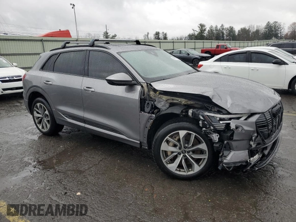 2021 Audi e-tron Premium Plus with VIN WA1LAAGEXMB017927, listed as a Copart auction lot 83877554 with 54,348 mi miles and Salvage Title. Bid and sale history available at DreamBid. Image 4.