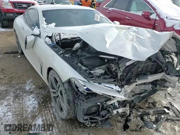 2022 BMW 8 Series 840i with VIN WBAAE2C02NCH19883, listed as a Copart auction lot 45468945 with 0 mi miles and Clean Title. Bid and sale history available at carsss.com. Image 11.