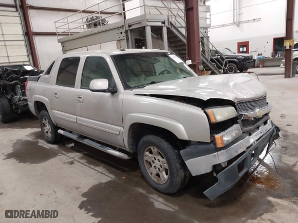 2005 Chevrolet Avalanche Z71 with VIN 3GNEK12Z55G253357, listed as a IAAI auction lot 41425074 with 203,933 mi miles. Bid and sale history available at carsss.com. Image 1.