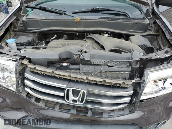 2013 Honda Pilot EX-L with VIN 5FNYF3H52DB015271, listed as a Copart auction lot 56126895 with 100,142 mi miles and Salvage title. Bid and sale history available at DreamBid. Image 12.