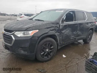 2018 Chevrolet Traverse LS with VIN 1GNERFKW9JJ159585, listed as a Copart auction lot 83582544 with 80,525 mi miles and Salvage Title. Bid and sale history available at carsss.com. Image 1.