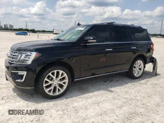 2018 Ford Expedition Limited with VIN 1FMJU1KTXJEA45498, listed as a Copart auction lot 56421775 with 125,008 mi miles and Salvage title. Bid and sale history available at DreamBid. Image 1.