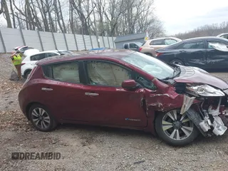 2017 Nissan LEAF SV with VIN 1N4BZ0CP9HC302538, listed as a IAAI auction lot 42079633 with 38,147 mi miles and . Bid and sale history available at DreamBid. Image 14.