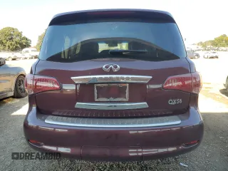 2012 Infiniti QX56 7-passenger with VIN JN8AZ2NF8C9515139, listed as a Copart auction lot 77578344 with 81,886 mi miles and Salvage Title. Bid and sale history available at carsss.com. Image 6.
