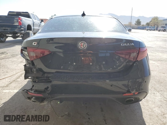 2018 Alfa Romeo Giulia Ti Sport with VIN ZARFAECN6J7575116, listed as a Copart auction lot 52331495 with 46,355 mi miles and Salvage title. Bid and sale history available at DreamBid. Image 6.