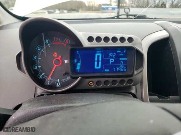 2014 Chevrolet Sonic LT with VIN 1G1JC5SHXE4143722, listed as a Copart auction lot 50823675 with 77,985 mi miles and Salvage Title. Bid and sale history available at carsss.com. Image 9.