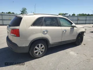 2011 Kia Sorento LX with VIN 5XYKT4A19BG048883, listed as a Copart auction lot 53777975 with 97,291 mi miles and Clean Title. Bid and sale history available at carsss.com. Image 3.