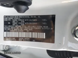 2018 Toyota Highlander Hybrid Limited with VIN 5TDDGRFHXJS039482, listed as a Copart auction lot 86835554 with Not provided miles and Salvage title. Bid and sale history available at DreamBid. Image 12.