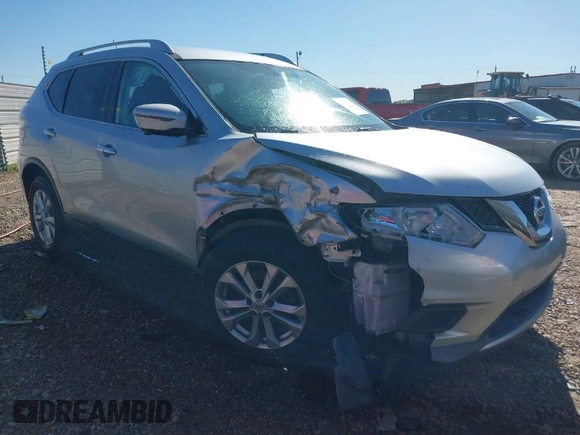 2016 Nissan Rogue SV with VIN KNMAT2MT6GP714311, listed as a IAAI auction lot 41802626 with 86,660 mi miles. Bid and sale history available at carsss.com. Image 1.
