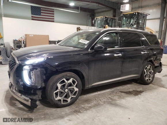2022 Hyundai Palisade Calligraphy with VIN KM8R7DHE9NU425996, listed as a Copart auction lot 44809645 with 69,050 mi miles and Salvage Title. Bid and sale history available at carsss.com. Image 1.