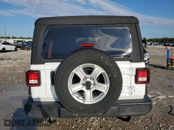 2022 Jeep Wrangler Unlimited Sport with VIN 1C4HJXDNXNW132525, listed as a Copart auction lot 72717044 with 23,215 mi miles and Salvage Title. Bid and sale history available at DreamBid. Image 6.