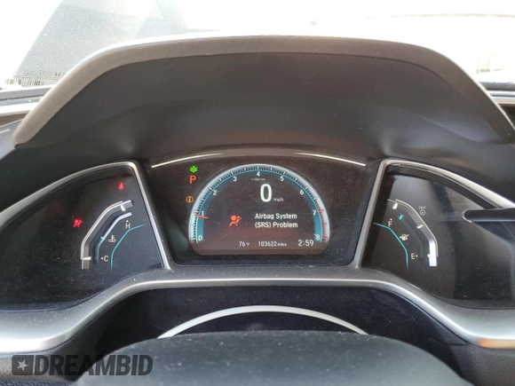 2016 Honda Civic Sedan EX with VIN 19XFC2F73GE088447, listed as a Copart auction lot 46857515 with 103,622 mi miles and Salvage Title. Bid and sale history available at carsss.com. Image 9.