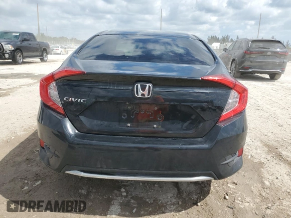 2020 Honda Civic LX with VIN 19XFC2F65LE019406, listed as a Copart auction lot 53337745 with 54,954 mi miles and Non Repairable. Bid and sale history available at DreamBid. Image 6.