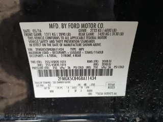 2016 Ford Flex SEL with VIN 2FMGK5C84GBA11434, listed as a IAAI auction lot 41599795 with 122,019 mi miles. Bid and sale history available at carsss.com. Image 9.