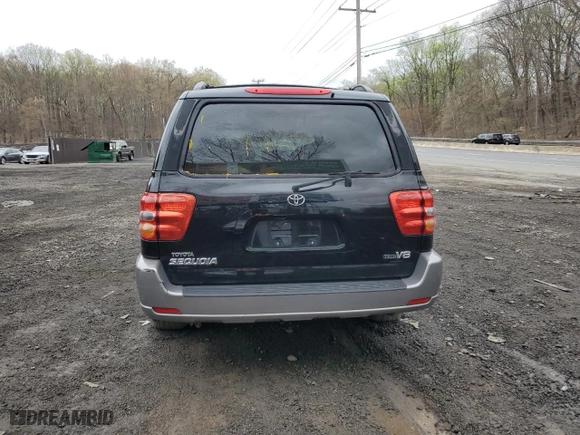 2002 Toyota Sequoia SR5 with VIN 5TDZT34A22S132678, listed as a Copart auction lot 51746785 with 0 mi miles and Salvage Title. Bid and sale history available at carsss.com. Image 6.