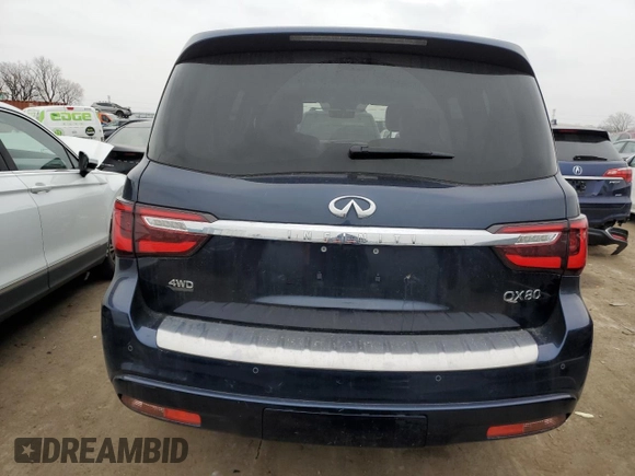 2021 Infiniti QX80 LUXE with VIN JN8AZ2AE2M9271910, listed as a Copart auction lot 71008452 with 46,327 mi miles. Bid and sale history available at carsss.com. Image 6.