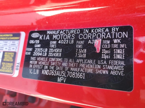 2020 Kia Soul GT-Line with VIN KNDJ63AU5L7081661, listed as a Copart auction lot 88968445 with 55,640 mi miles and Salvage Title. Bid and sale history available at carsss.com. Image 14.