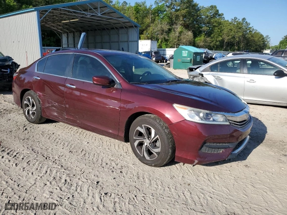 2016 Honda Accord Sedan LX with VIN 1HGCR2F30GA223080, listed as a Copart auction lot 52687775 with 130,420 mi miles and Salvage Title. Bid and sale history available at carsss.com. Image 4.