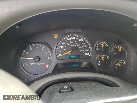 2003 Chevrolet TrailBlazer EXT LT with VIN 1GNET16S936239308, listed as a Copart auction lot 87624905 with 175,434 mi miles and Salvage Title. Bid and sale history available at DreamBid. Image 9.