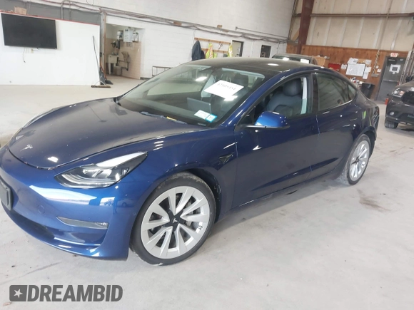 2022 Tesla Model 3 Long Range with VIN 5YJ3E1EB8NF255163, listed as a IAAI auction lot 42105451 with 40,166 mi miles and . Bid and sale history available at DreamBid. Image 21.