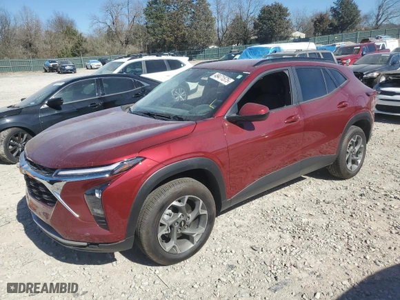 2024 Chevrolet Trax LT with VIN KL77LHE27RC203863, listed as a Copart auction lot 49471575 with 5,201 mi miles and Salvage Title. Bid and sale history available at carsss.com. Image 1.