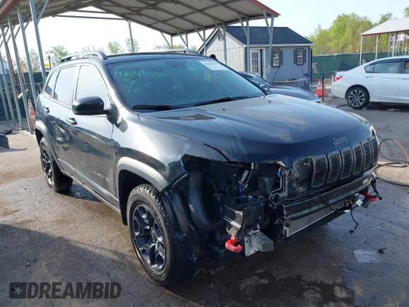 2022 Jeep Cherokee Trailhawk with VIN 1C4PJMBX1ND533715, listed as a IAAI auction lot 42041057 with 65,487 mi miles and . Bid and sale history available at DreamBid. Image 1.