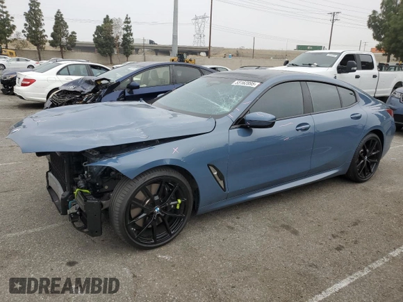 2022 BMW 8 Series 840i with VIN WBAGV2C09NCH74342, listed as a Copart auction lot 55162895 with 12,745 mi miles and Salvage Title. Bid and sale history available at DreamBid. Image 1.