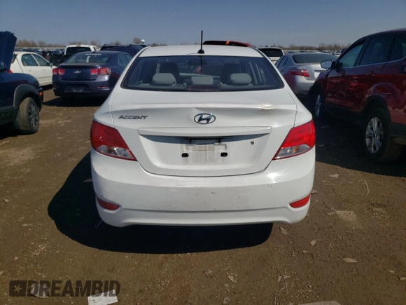 2016 Hyundai Accent SE with VIN KMHCT4AE5GU092212, listed as a Copart auction lot 47585043 with 107,589 mi miles. Bid and sale history available at carsss.com. Image 6.