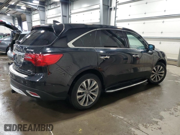 2016 Acura MDX w/Tech/Entertainment with VIN 5FRYD4H64GB037425, listed as a Copart auction lot 47549055 with 100,540 mi miles and Salvage Title. Bid and sale history available at carsss.com. Image 3.