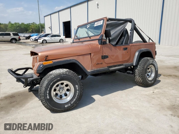 1988 Jeep Wrangler with VIN 2BCCZ8113JB525872, listed as a Copart auction lot 43380763 with 25,370 mi miles and Salvage Title. Bid and sale history available at carsss.com. Image 1.