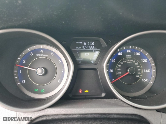 2013 Hyundai Elantra Coupe GS with VIN KMHDH6AE7DU015435, listed as a Copart auction lot 89332285 with 104,783 mi miles and Salvage Title. Bid and sale history available at carsss.com. Image 9.