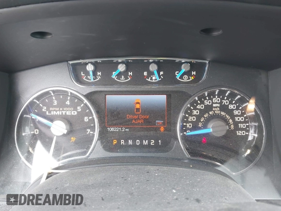 2013 Ford F-150 XL with VIN 1FTFW1ET5DFC27012, listed as a IAAI auction lot 40783158 with 106,221 mi miles. Bid and sale history available at carsss.com. Image 7.
