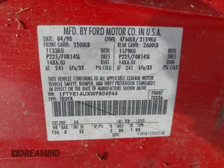 1998 Ford Ranger XL with VIN 1FTYR14UXWPB04944, listed as a IAAI auction lot 42651106 with 166,198 mi miles and . Bid and sale history available at DreamBid. Image 9.