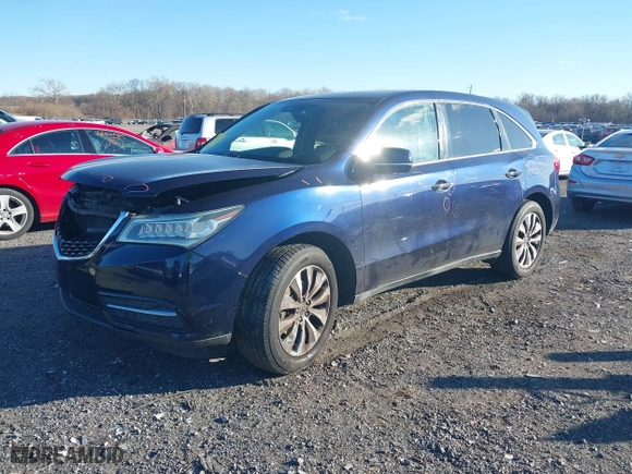 2016 Acura MDX w/Tech with VIN 5FRYD3H44GB002263, listed as a IAAI auction lot 40974640 with 121,777 mi miles. Bid and sale history available at carsss.com. Image 17.