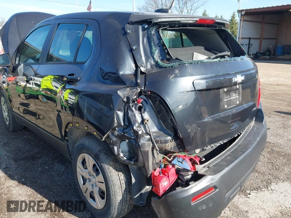 2015 Chevrolet Trax LS with VIN KL7CJKSB9FB080154, listed as a IAAI auction lot 41983131 with 36,773 mi miles. Bid and sale history available at carsss.com. Image 6.