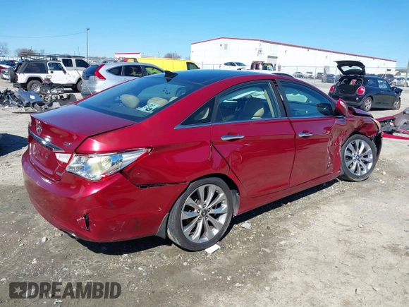 2013 Hyundai Sonata Limited with VIN 5NPEC4AB1DH548568, listed as a IAAI auction lot 41604793 with 212,137 mi miles and . Bid and sale history available at carsss.com. Image 4.