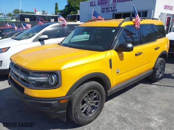 2022 Ford Bronco Sport Big Bend with VIN 3FMCR9B6XNRD95185, listed as a IAAI auction lot 41838741 with 103,032 mi miles. Bid and sale history available at carsss.com. Image 2.