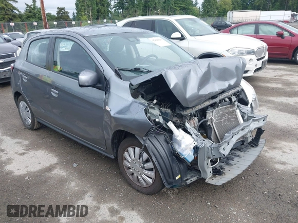 2021 Mitsubishi Mirage ES z VIN ML32AUHJ5MH014447, wystawiony jako IAAI lot #42429043 z przebiegiem 54 147 mil mil oraz . Historia ofert i sprzedaży dostępna na DreamBid. Obrazek 1.