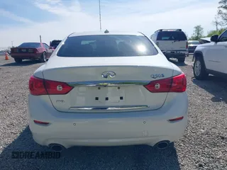 2014 Infiniti Q50 Hybrid Sport with VIN JN1AV7AR0EM703550, listed as a IAAI auction lot 42212384 with 79,308 mi miles and . Bid and sale history available at carsss.com. Image 16.