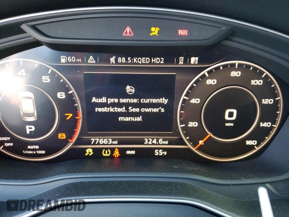 2018 Audi Q5 Premium Plus with VIN WA1BNAFY6J2011596, listed as a Copart auction lot 71643692 with 77,663 mi miles. Bid and sale history available at carsss.com. Image 9.